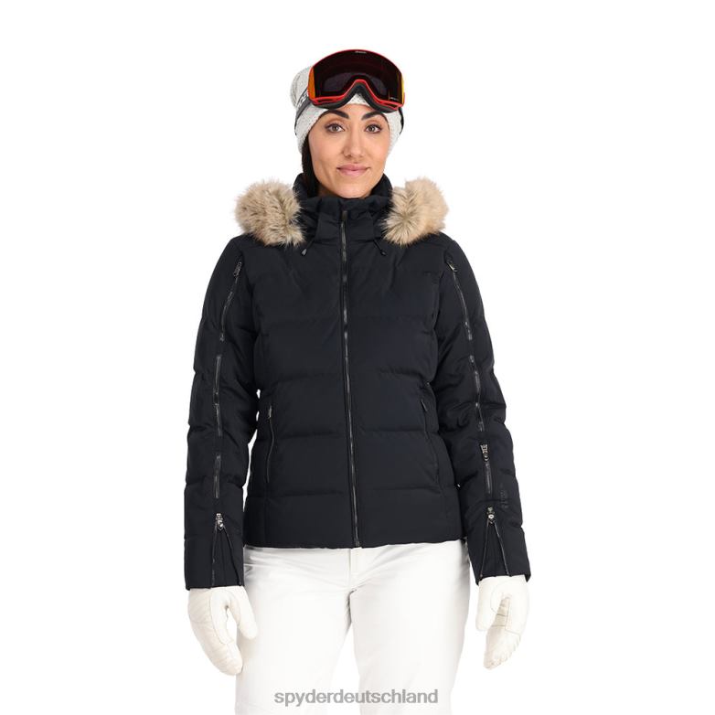 Frauen Spyder Herbstliches Kunstfell Schwarz Bekleidung TR0Z6334