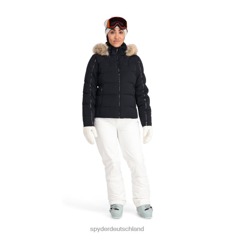 Frauen Spyder Herbstliches Kunstfell Schwarz Bekleidung TR0Z6334