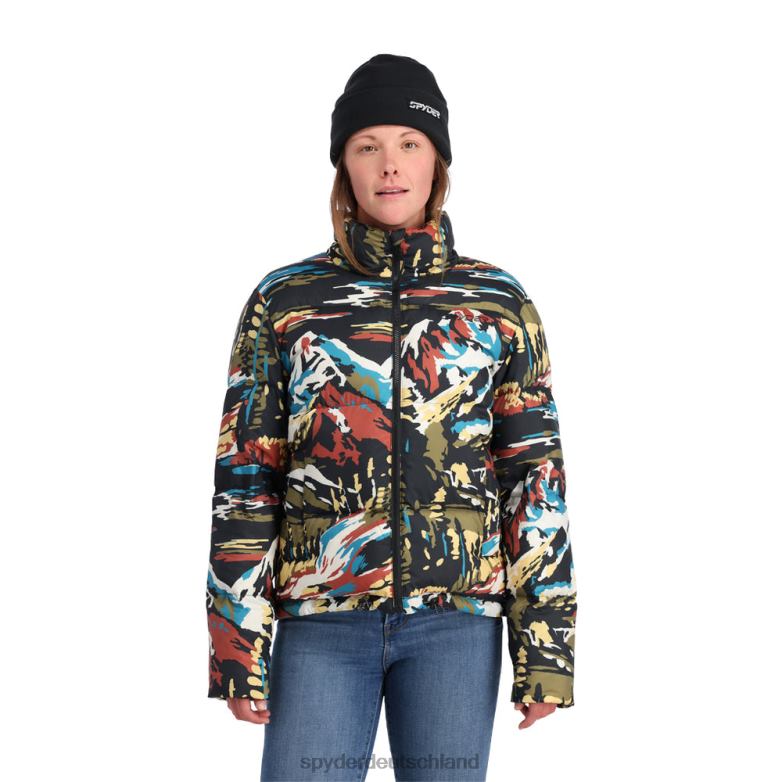 Frauen Spyder Windom-Jacke Schwarzes Malen nach Zahlen Bekleidung TR0Z6332