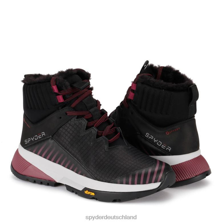 Frauen Spyder Gipfel Schwarz mit schwarzem Fell Schuhe TR0Z6441