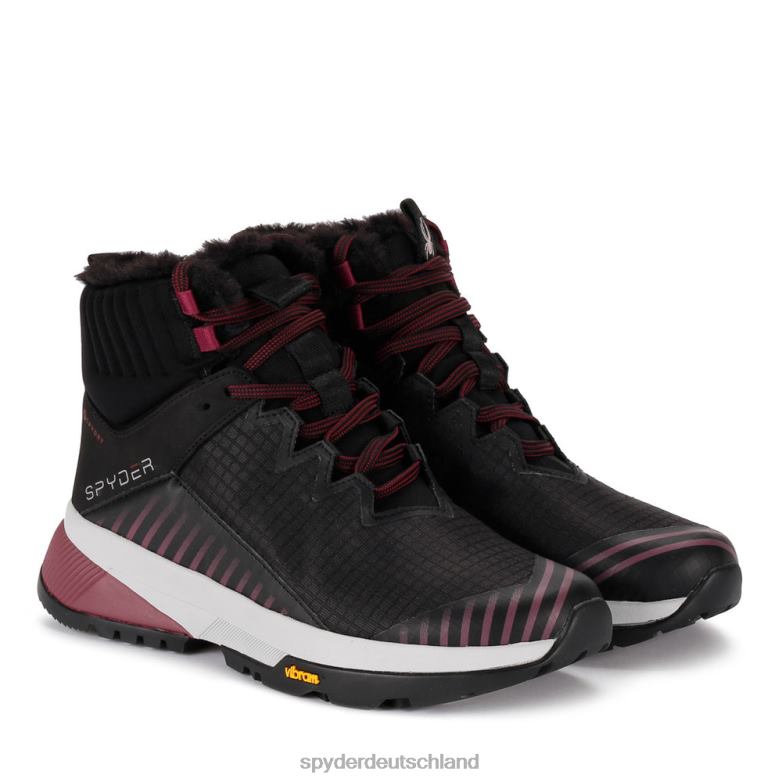 Frauen Spyder Gipfel Schwarz mit schwarzem Fell Schuhe TR0Z6441