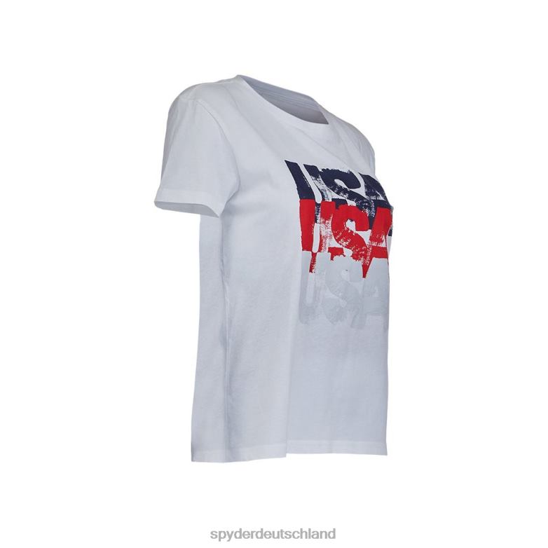 Frauen Spyder Haze USA T-Shirt Weiß Bekleidung TR0Z6377