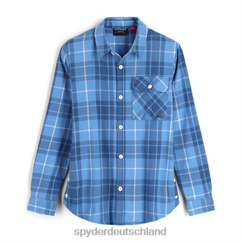 Frauen Spyder toller Flanell blau kariert Bekleidung TR0Z6378