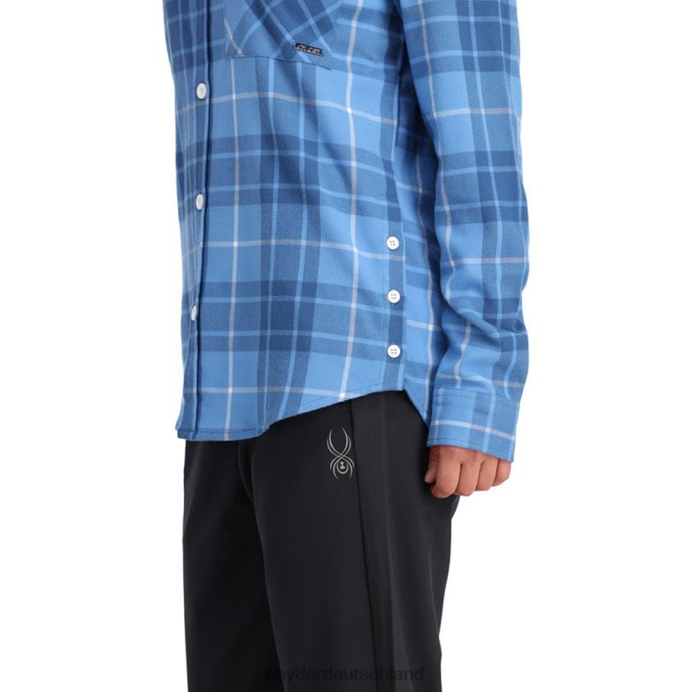 Frauen Spyder toller Flanell blau kariert Bekleidung TR0Z6378