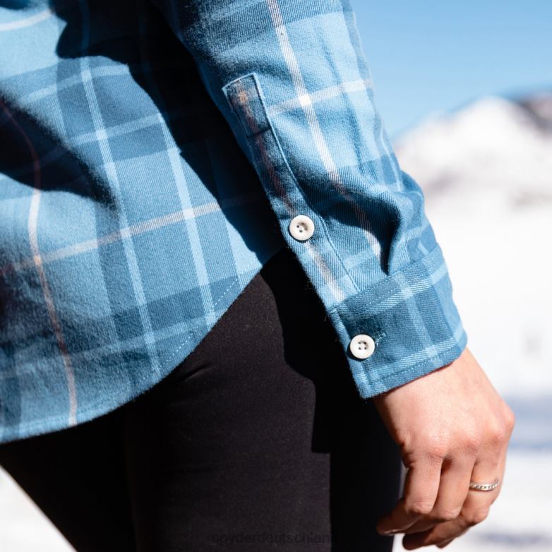 Frauen Spyder toller Flanell blau kariert Bekleidung TR0Z6378