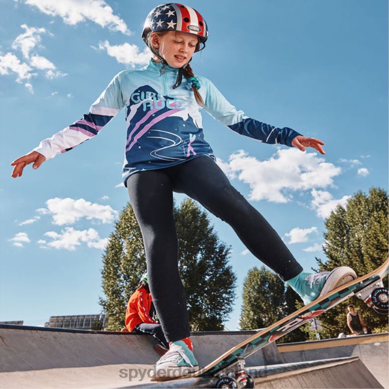 Mädchen Spyder halber Reißverschluss an der Oberfläche Abgrund Bekleidung TR0Z6595