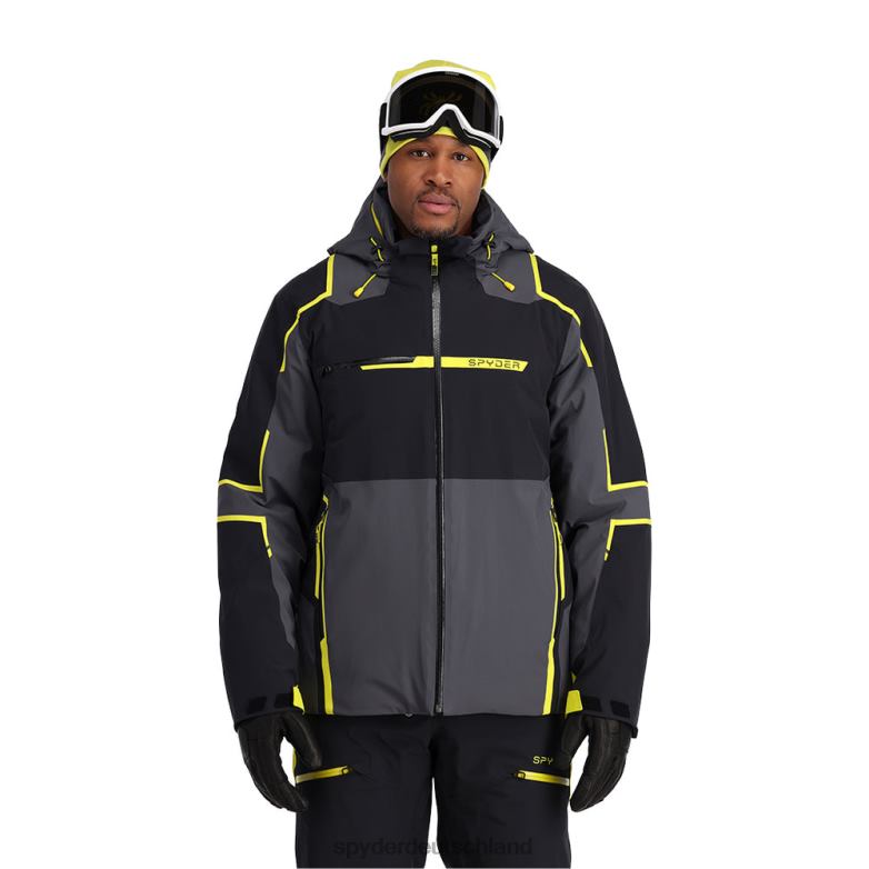 Männer Spyder Titan schwarze Zitrone Bekleidung TR0Z639