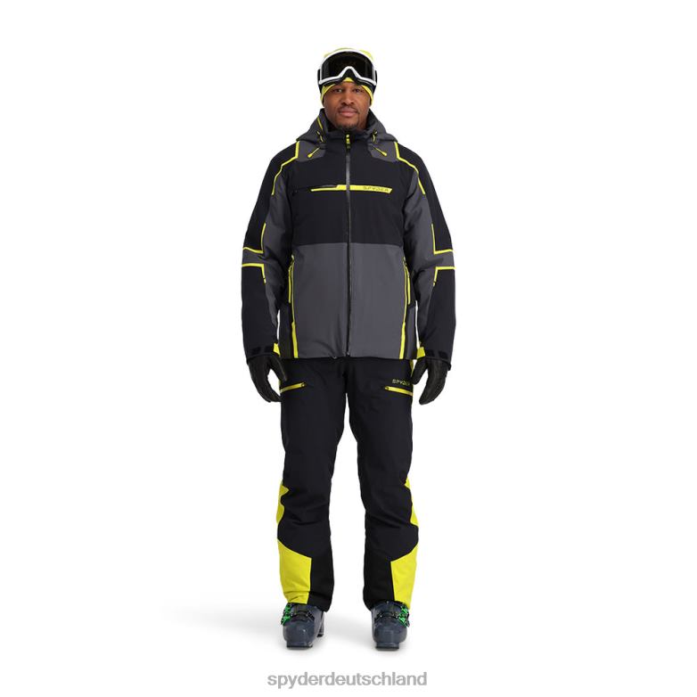 Männer Spyder Titan schwarze Zitrone Bekleidung TR0Z639