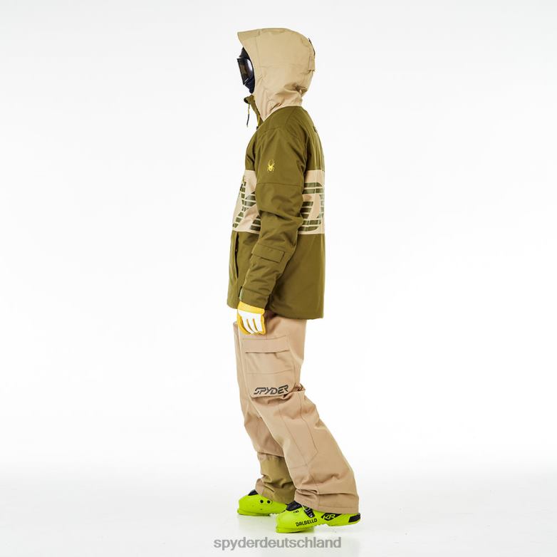Männer Spyder alles raus dunkles Oliv Bekleidung TR0Z662