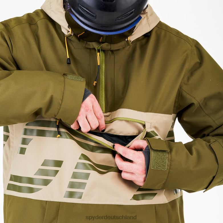 Männer Spyder alles raus dunkles Oliv Bekleidung TR0Z662