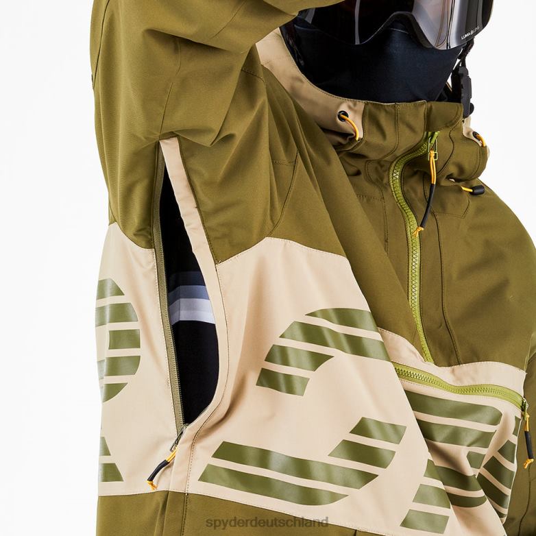 Männer Spyder alles raus dunkles Oliv Bekleidung TR0Z662