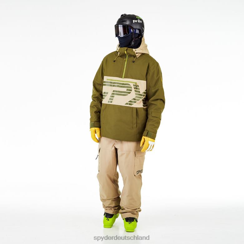 Männer Spyder alles raus dunkles Oliv Bekleidung TR0Z662