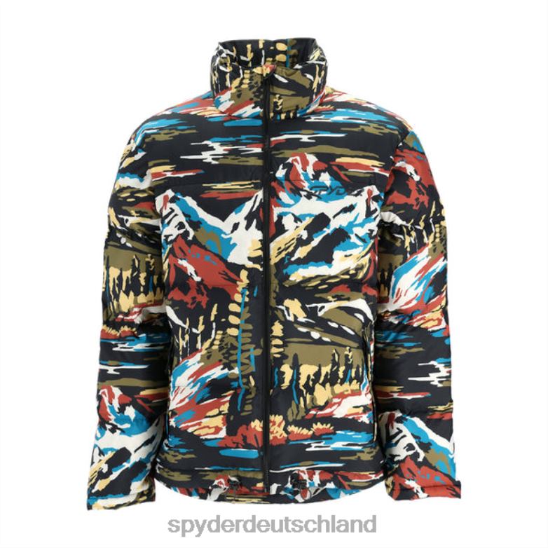 Männer Spyder Windom-Jacke Schwarzes Malen nach Zahlen Bekleidung TR0Z670