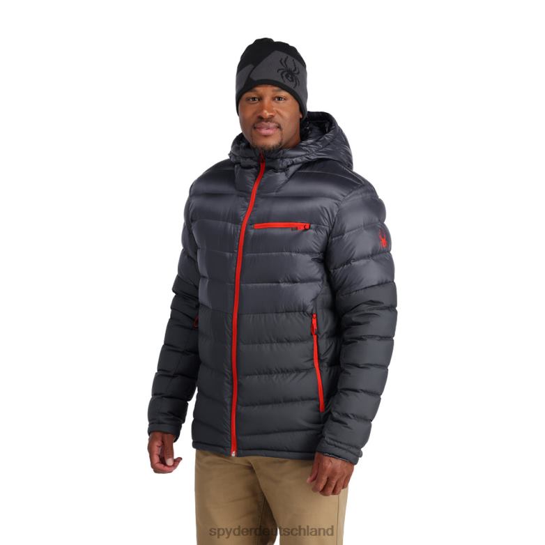 Männer Spyder zeitlose Kapuze Ebenholz Bekleidung TR0Z674