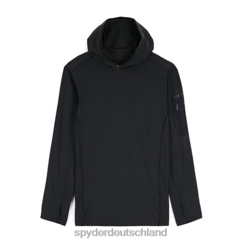Männer Spyder Arc Graphene Tech Kapuzenpullover Schwarz Bekleidung TR0Z6213
