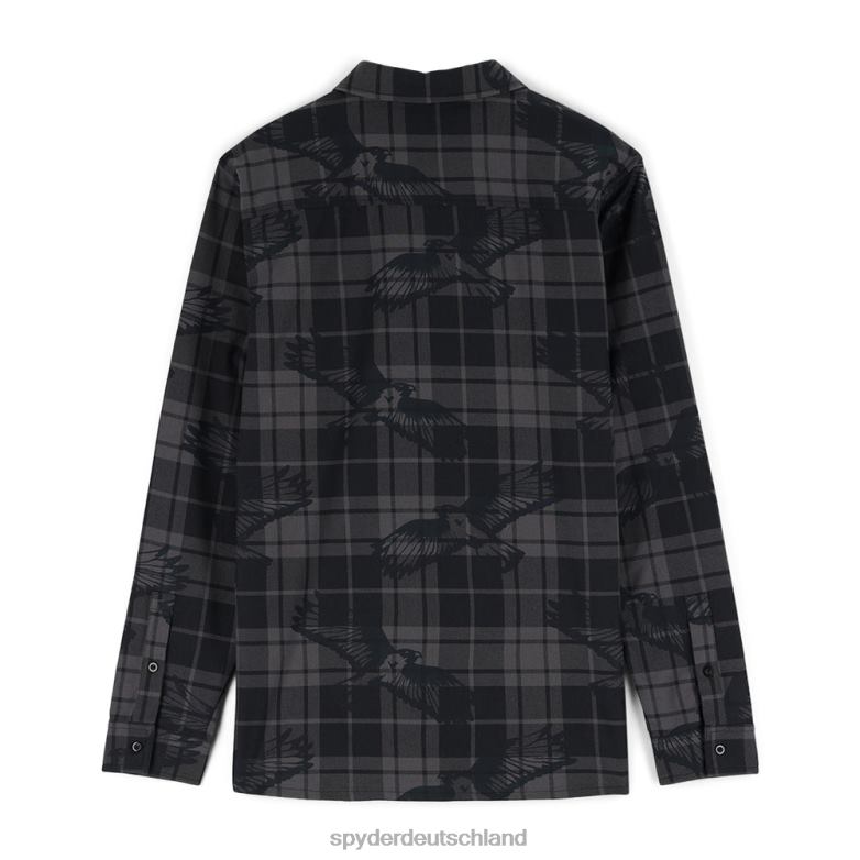 Männer Spyder Creston Flanell Schwarz Bekleidung TR0Z6145