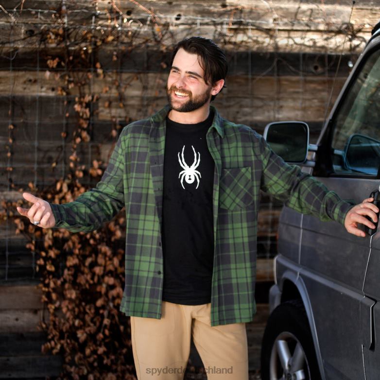 Männer Spyder Elevation-Tech-Flanell Kiefernplaid Bekleidung TR0Z6139