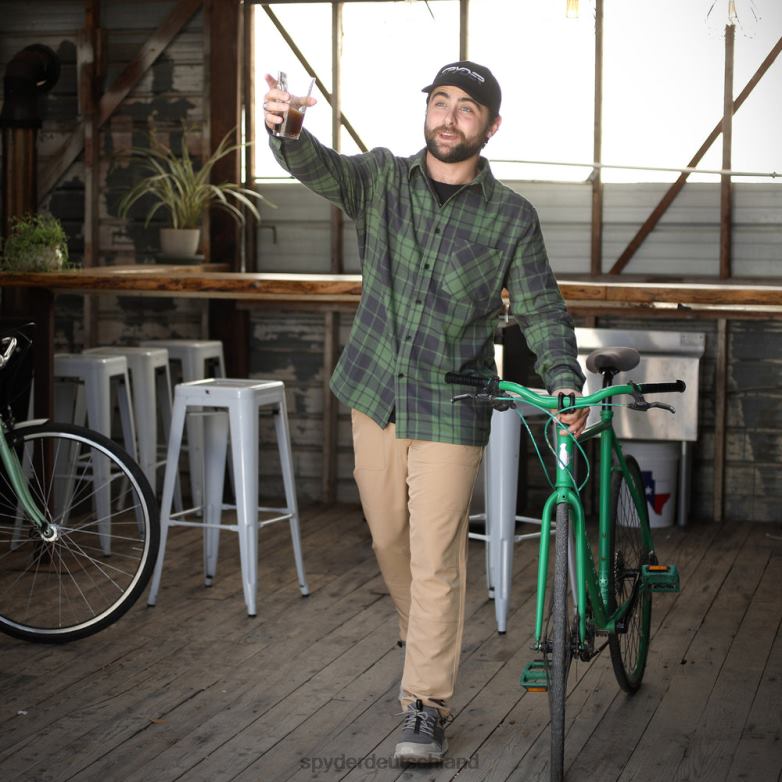 Männer Spyder Elevation-Tech-Flanell Kiefernplaid Bekleidung TR0Z6139