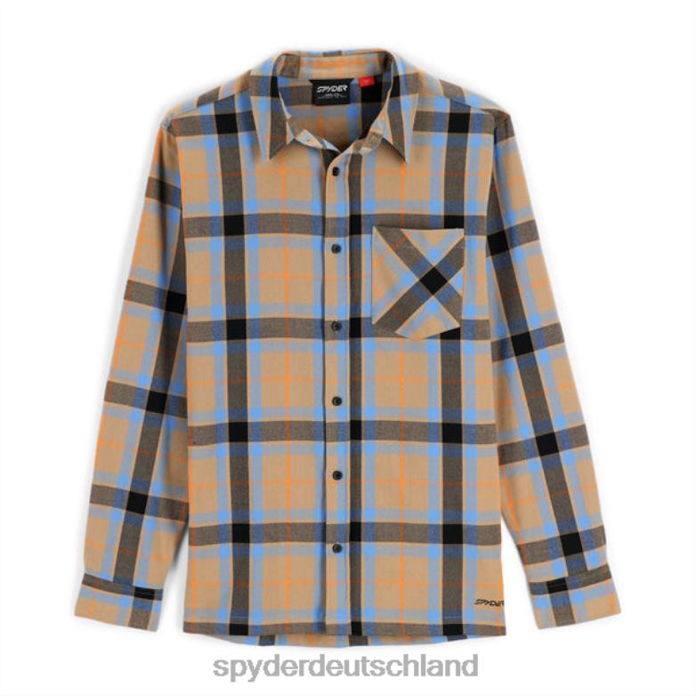 Männer Spyder Elevation-Tech-Flanell Tannin-Plaid Bekleidung TR0Z6138
