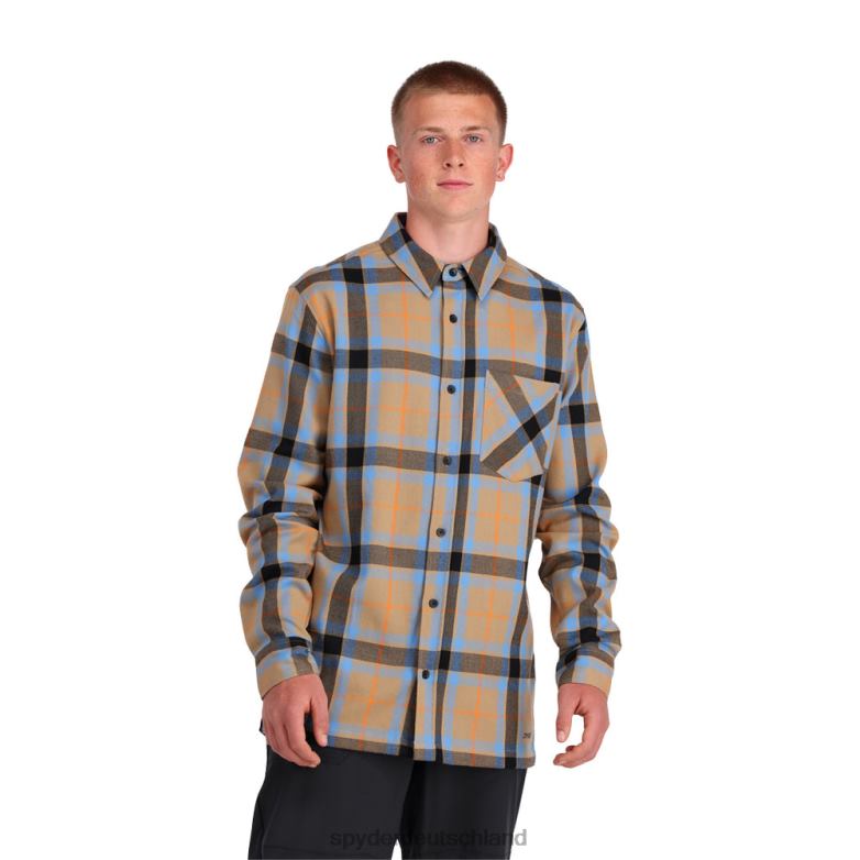 Männer Spyder Elevation-Tech-Flanell Tannin-Plaid Bekleidung TR0Z6138