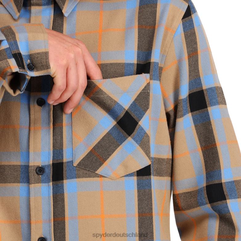 Männer Spyder Elevation-Tech-Flanell Tannin-Plaid Bekleidung TR0Z6138