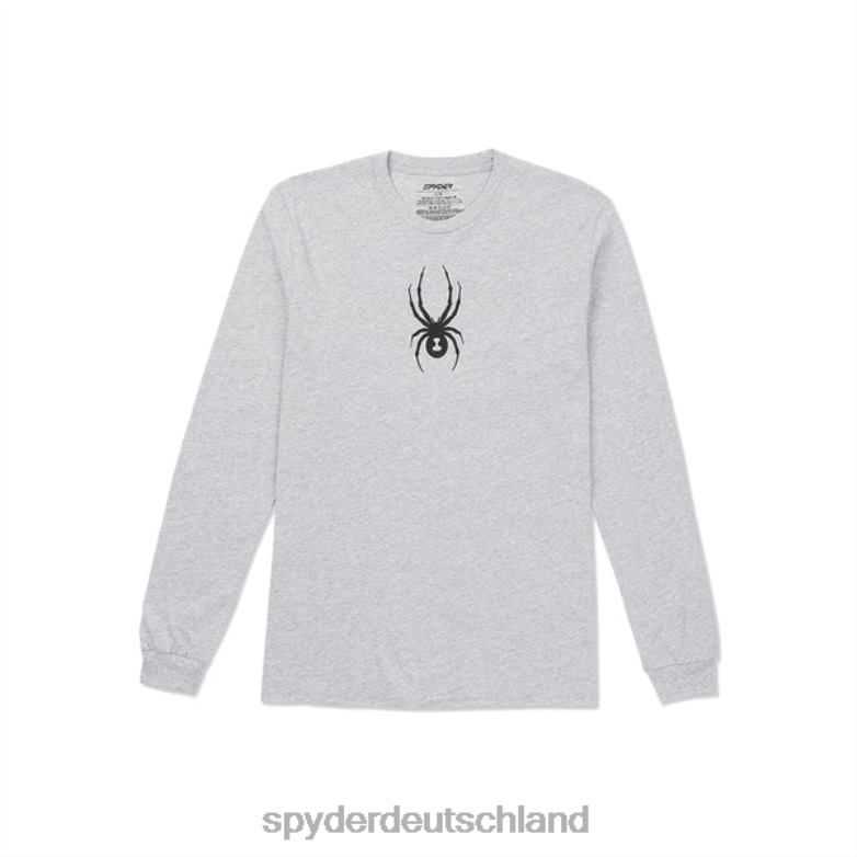 Männer Spyder lange Ärmel schnitzen grau meliert Bekleidung TR0Z6133