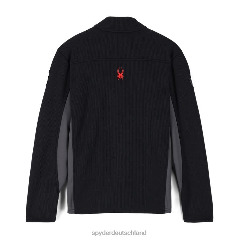 Männer Spyder Bandit Wengen durchgehender Reißverschluss Schwarz Bekleidung TR0Z6188