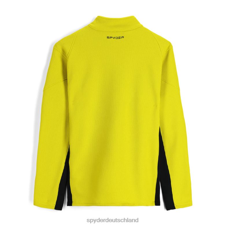 Männer Spyder Bandit mit halbem Reißverschluss Zitronenschwarz Bekleidung TR0Z6204