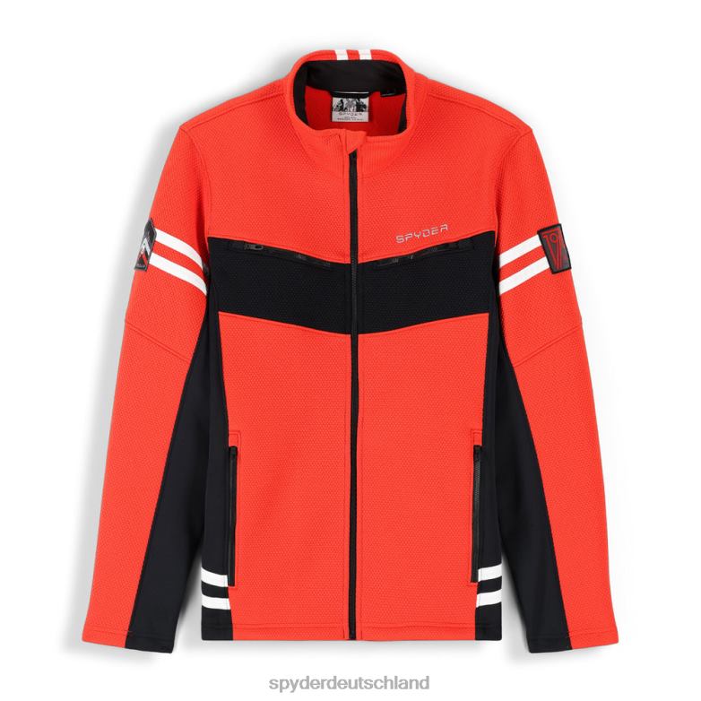 Männer Spyder Wengen Zugabe voller Reißverschluss Vulkan schwarz Bekleidung TR0Z6183