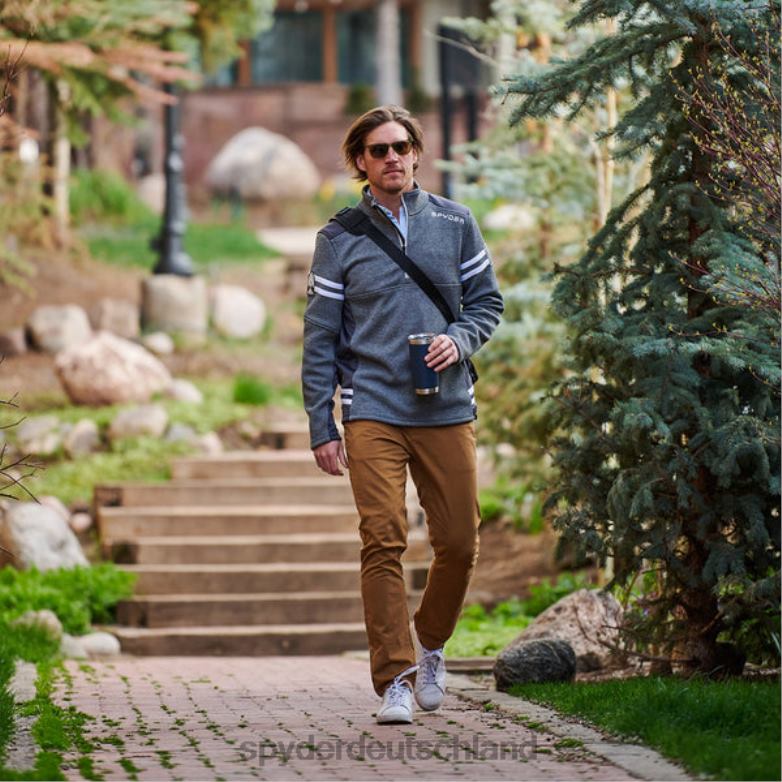 Männer Spyder Wengen halber Reißverschluss Ebenholz Bekleidung TR0Z6186