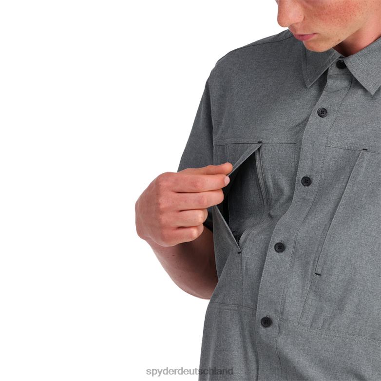 Männer Spyder Canyon-Kurzarmshirt Schwarz Bekleidung TR0Z6141