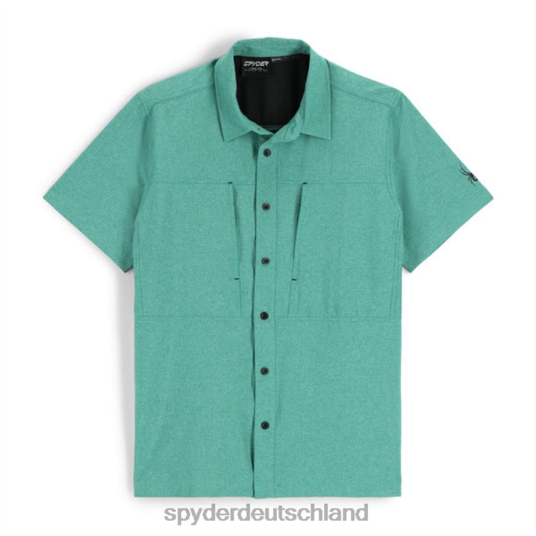 Männer Spyder Canyon-Kurzarmshirt sattes Grün Bekleidung TR0Z6140
