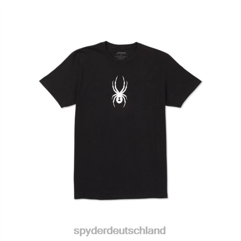 Männer Spyder kurze Ärmel schnitzen Schwarz Bekleidung TR0Z6131