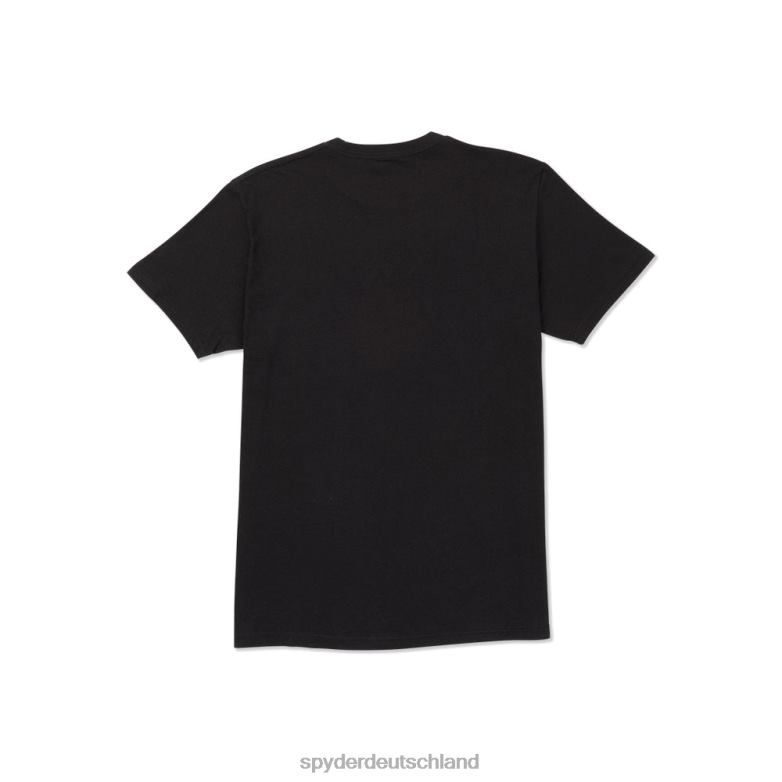 Männer Spyder kurze Ärmel schnitzen Schwarz Bekleidung TR0Z6131